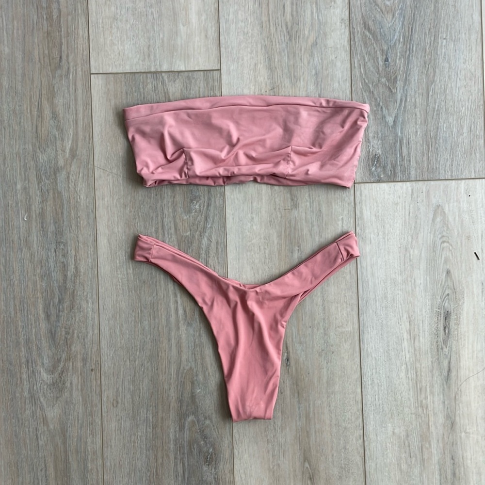 437 strapless swimsuit bikini set
